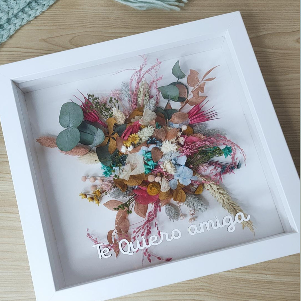 MARCO CUADRADO FLORES PRESERVADAS