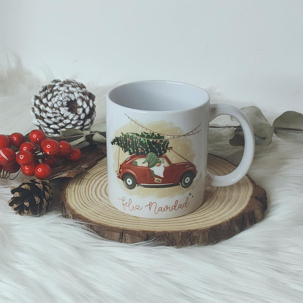 TAZA COCHE NAVIDEÑO