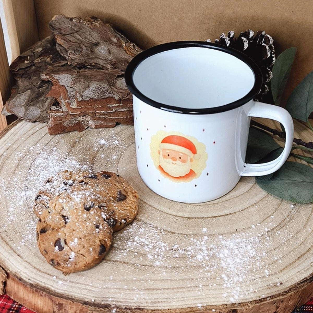 TAZA METAL PAPÁ NOEL