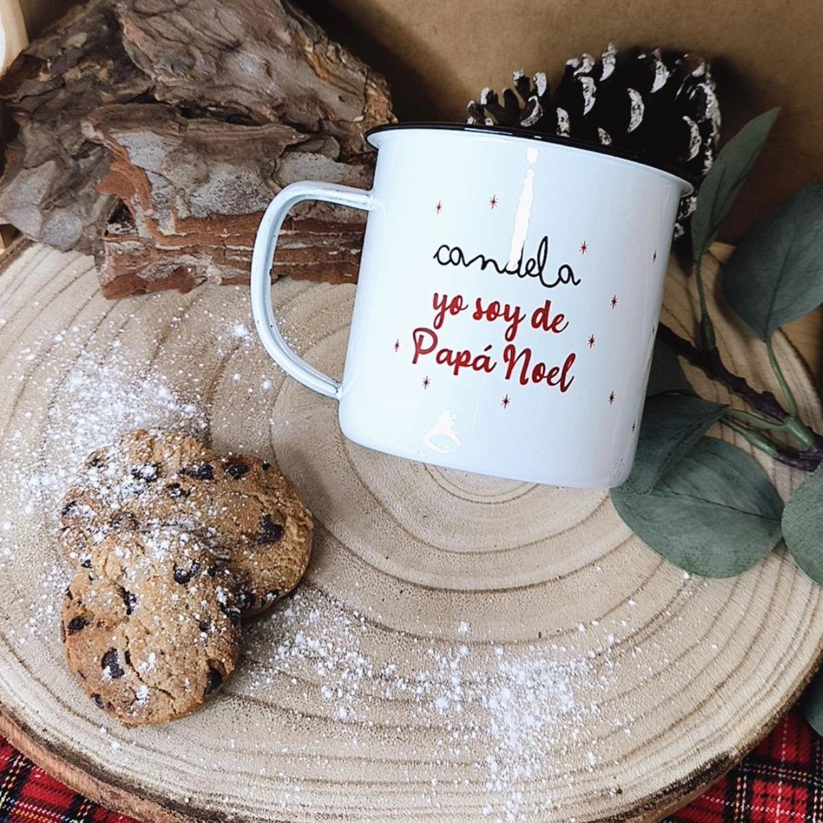 TAZA METAL PAPÁ NOEL